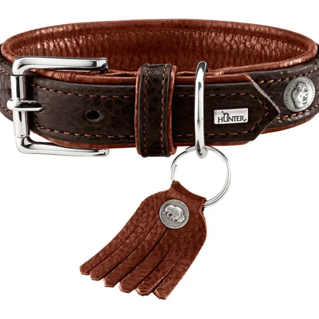 Hunter Cody 60 Mørkebrun Cognac hundehalsbånd - 46-52 cm