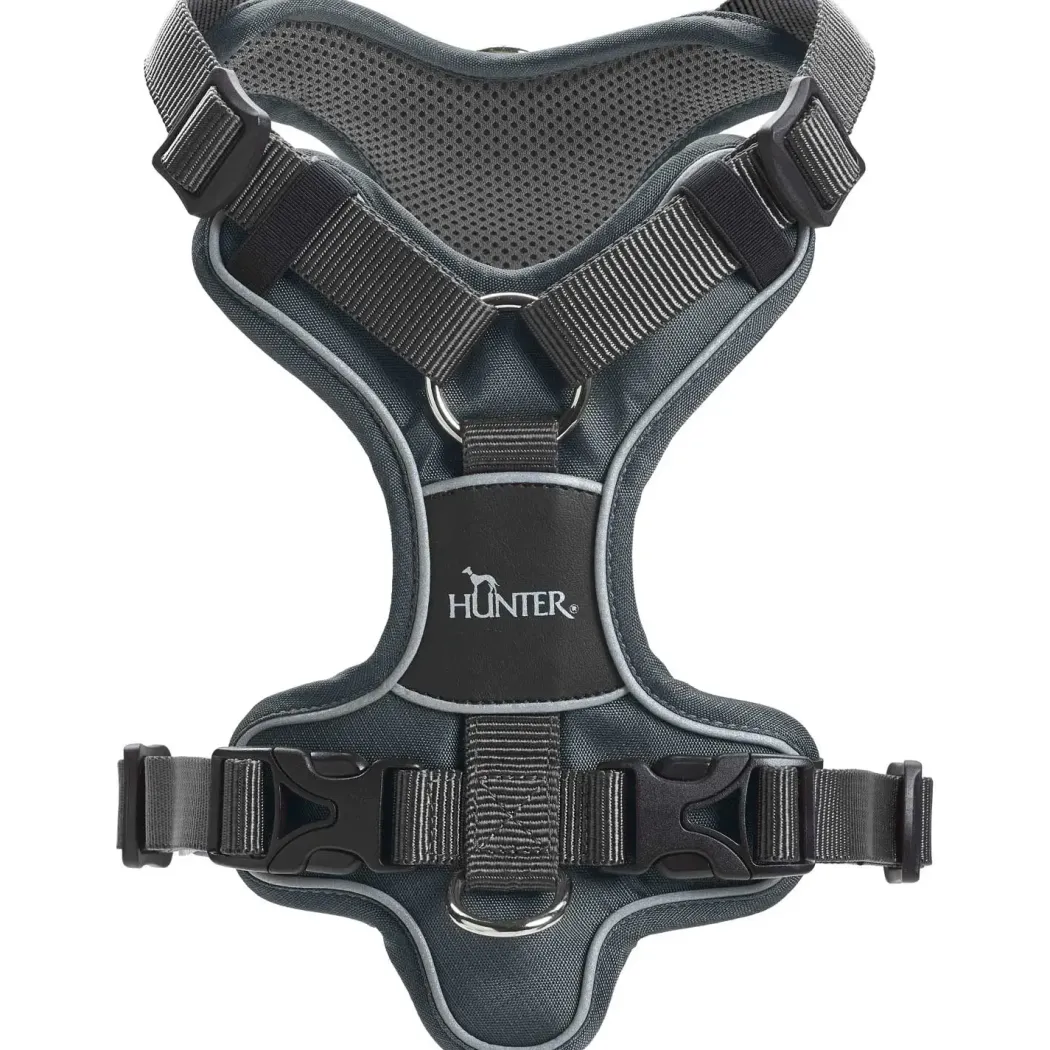 Hunter Divo hundesele L-XL grå/grå just mave 79-107 cm - Stabil kontrol og komfort