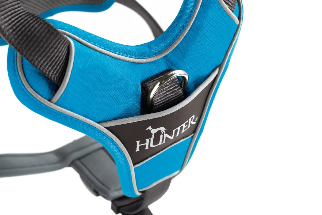 Hunter Divo hundesele L-XL lyseblå/grå just mave 79-107 cm - Sikker pasform og høj komfort