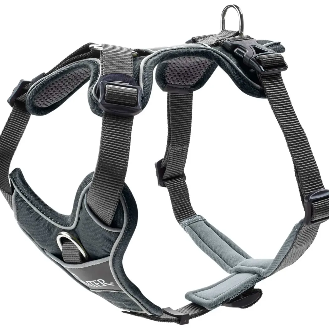 Hunter Divo hundesele S grå/grå just mave 45-56 cm - Stabil kontrol og komfort