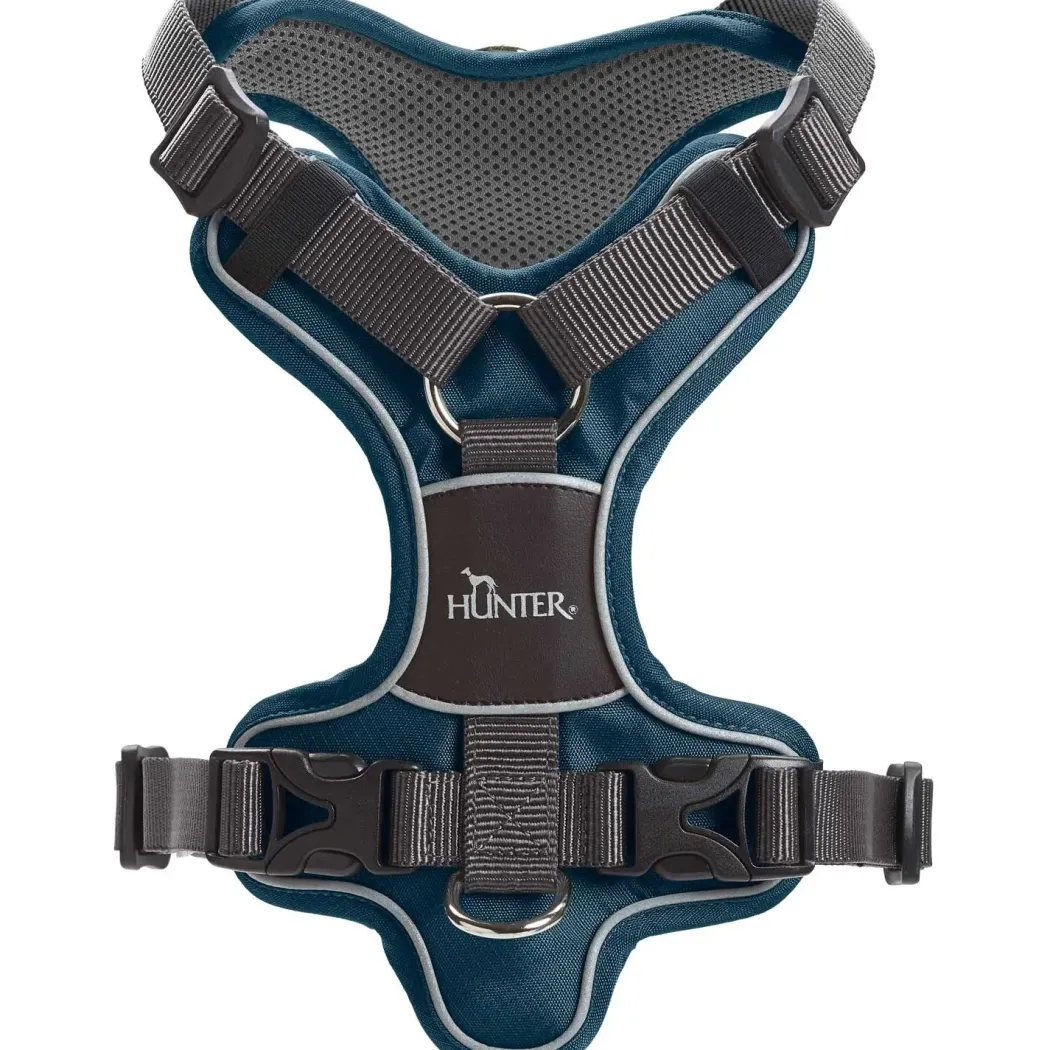 Hunter Divo Up hundesele L petrol/grå just mave 72-100 cm - Stabil kontrol og komfort