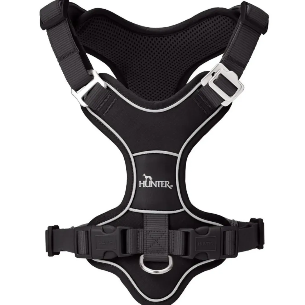 Hunter Divo Up hundesele M sort just mave 56-73 cm - Stabil støtte og kontrolleret bevægelse