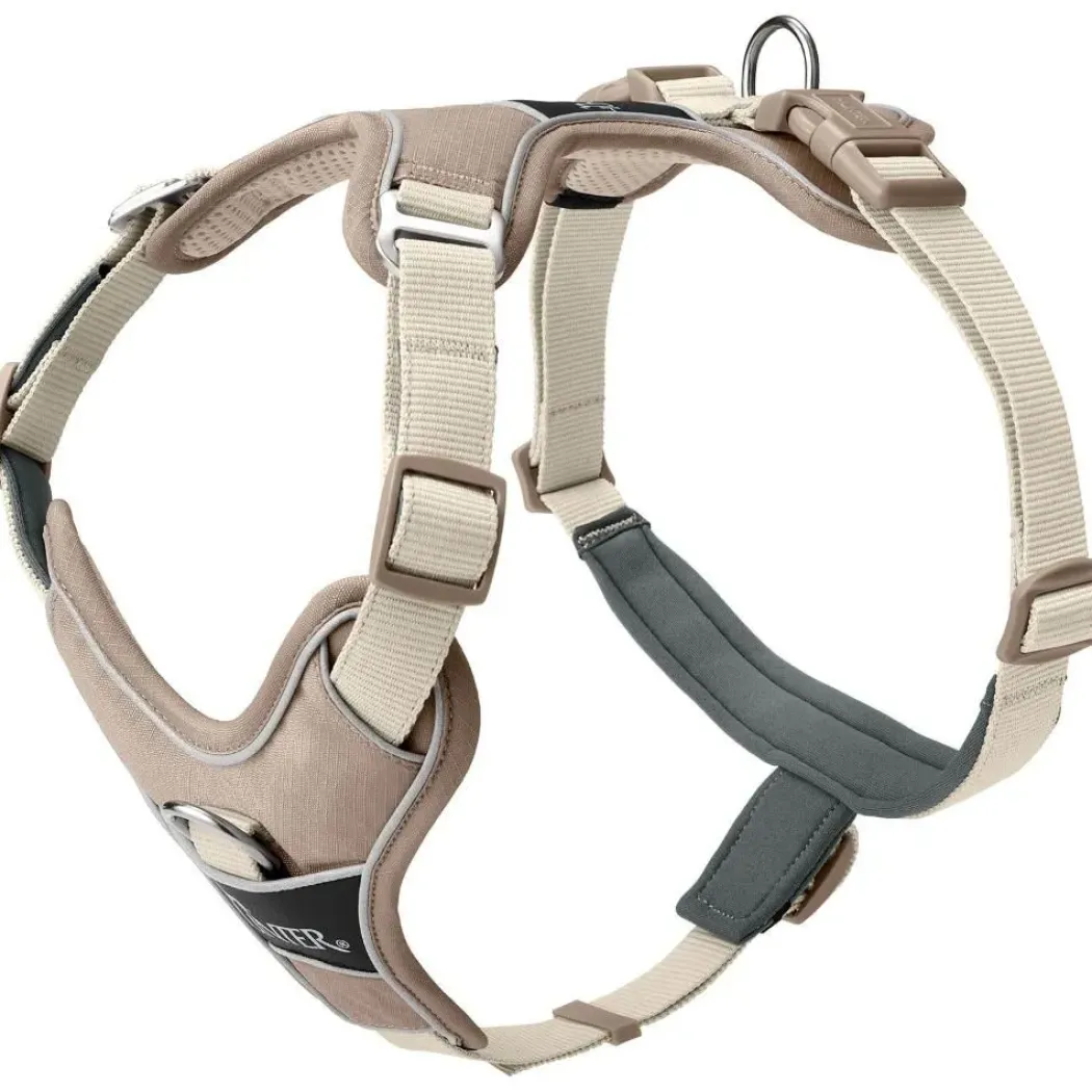Hunter Divo Up hundesele S beige just mave 45-56 cm - Rolig påtagning og stabil komfort