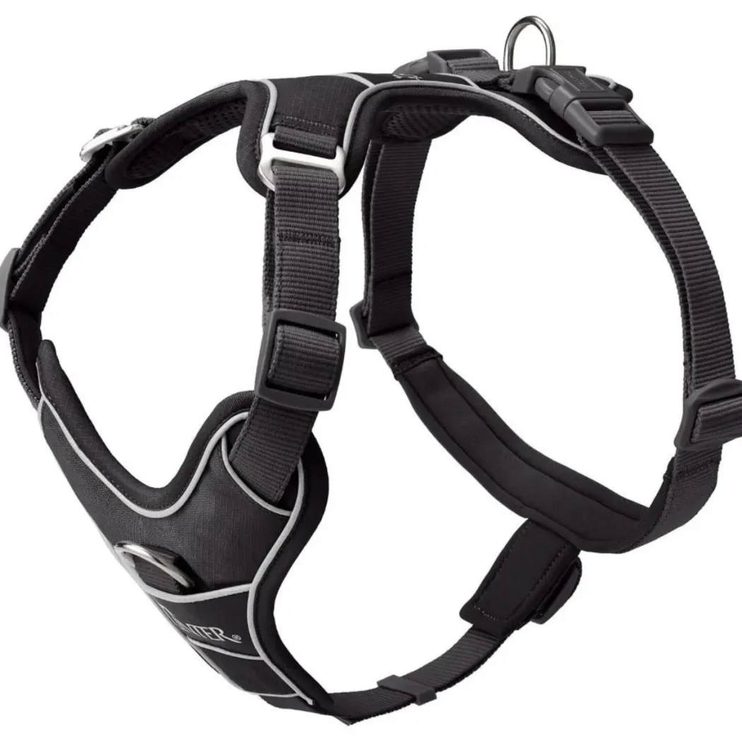 Hunter Divo Up hundesele XS sort just mave 34-47 cm - Nem påtagning og ergonomisk kontrol