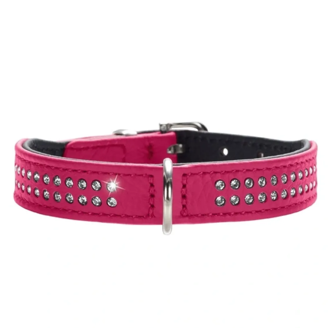 Hunter Halsbånd Diamond Petit 27 Pink - 20-24 cm