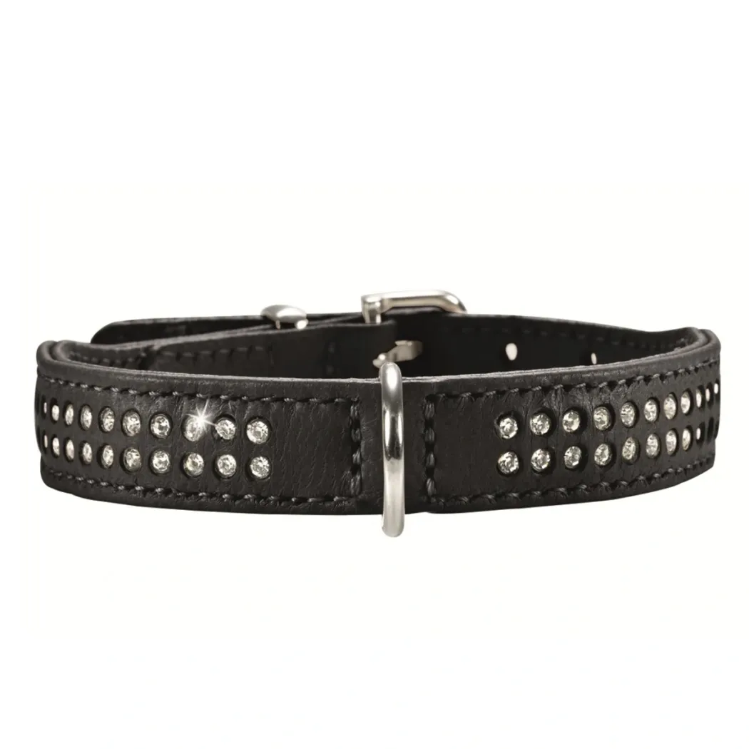 Hunter halsbånd diamond petit 24 sort - 17-21 cm