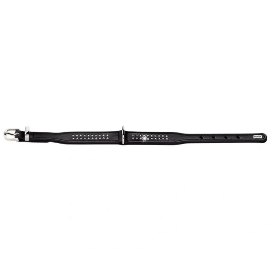 Hunter Halsbånd Diamond Petit 27 Sort - 20-24 cm