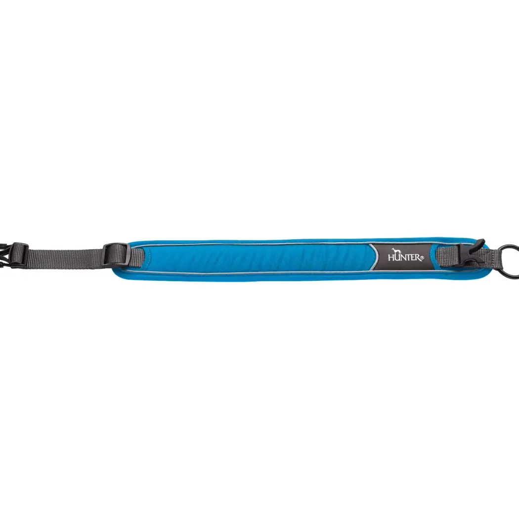 Hunter Halsbånd Divo M Lyseblå/Grå - justerbart hundehalsbånd (35-45 cm, B 4,5 cm)