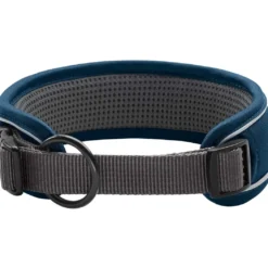 Hunter Halsbånd Divo M Petrol/Grå - justerbart hundehalsbånd (35-45 cm, B 4,5 cm)