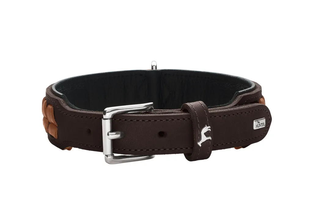Hunter Halsbånd El Paso L Brun/Sort 65 - 50-56 cm