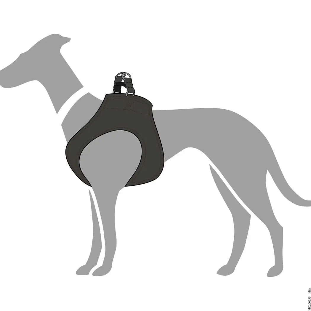 Hunter Hilo læder hundesele XS-S sort hals 37-40 cm - blød og let pasform