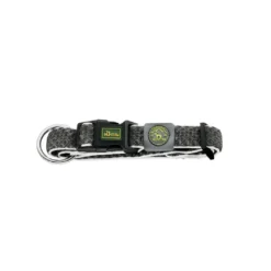 Hunter hunde halsbånd Hilo Antracit L-XL - justerbart hundehalsbånd (40-60 cm, B 3,2 cm)