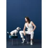 Hunter hunde halsbånd Hilo Blå L-XL - justerbart hundehalsbånd (40-60 cm, B 3,2 cm)
