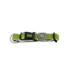 Hunter hunde halsbånd Hilo Lime XL - justerbart hundehalsbånd (45-70 cm, B 3,8 cm)