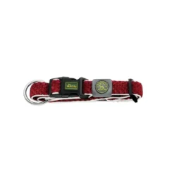 Hunter hunde halsbånd Hilo Rød L-XL - justerbart hundehalsbånd (40-60 cm, B 3,2 cm)