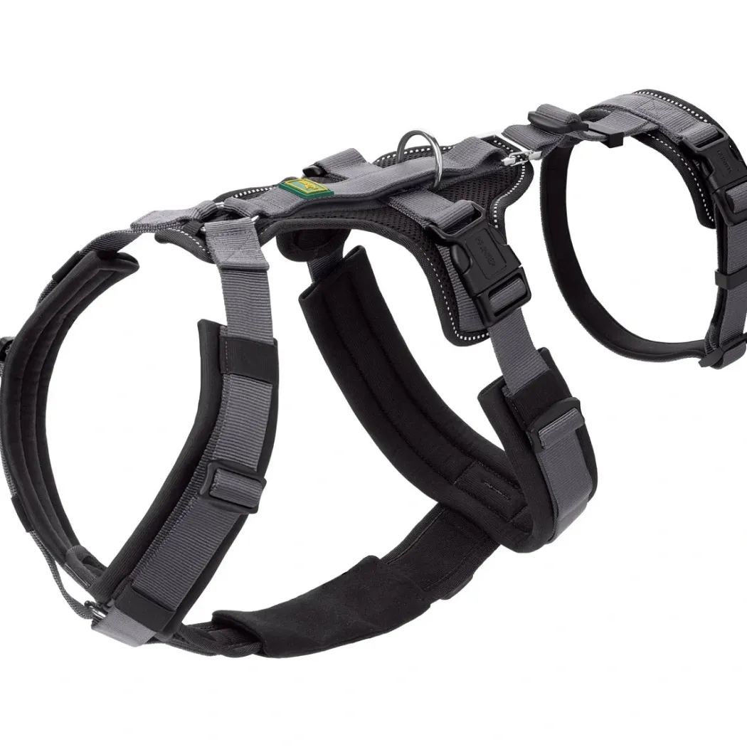 Hunter hundesele Safety Maldon Gråsort L længde 66-118 cm 2,5 cm - sikker stabilitet