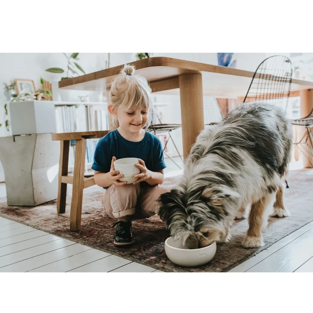 Hunter keramik Lund hunde skål 1500 ml Beige