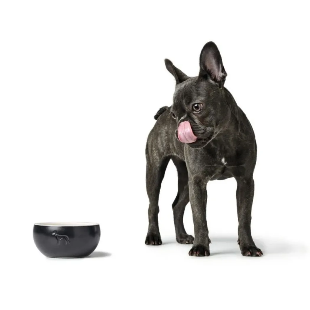 Hunter Keramik Lund Hunde Skål 900 ml Sort