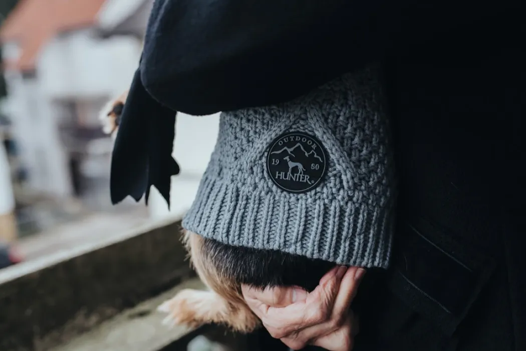 Hunter Malmø pullover strik grå str. 40