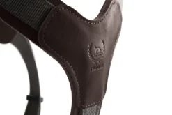 Hunter Mixed Aalborg læder hundesele XS-S mørkebrun/grå hals 40-50 cm - komfort og støtte