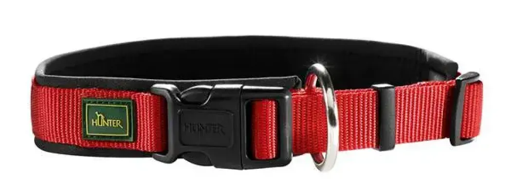 Hunter Neopren hundehalsbånd rød 30 cm - 28-30 cm til hvalpe og små hunde
