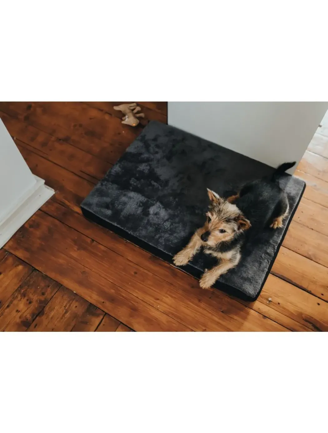 Hunter ortopædisk hundemadras Tirano XL 120x70x8 cm i sort og grå