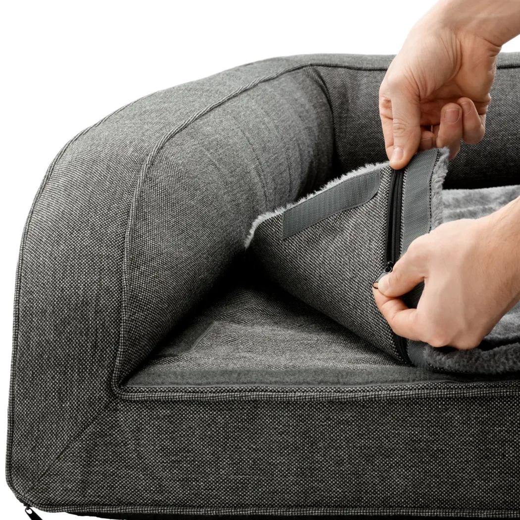 Hunter ortopædisk hundesofa Livingston Large 100 x 80 cm Antracit