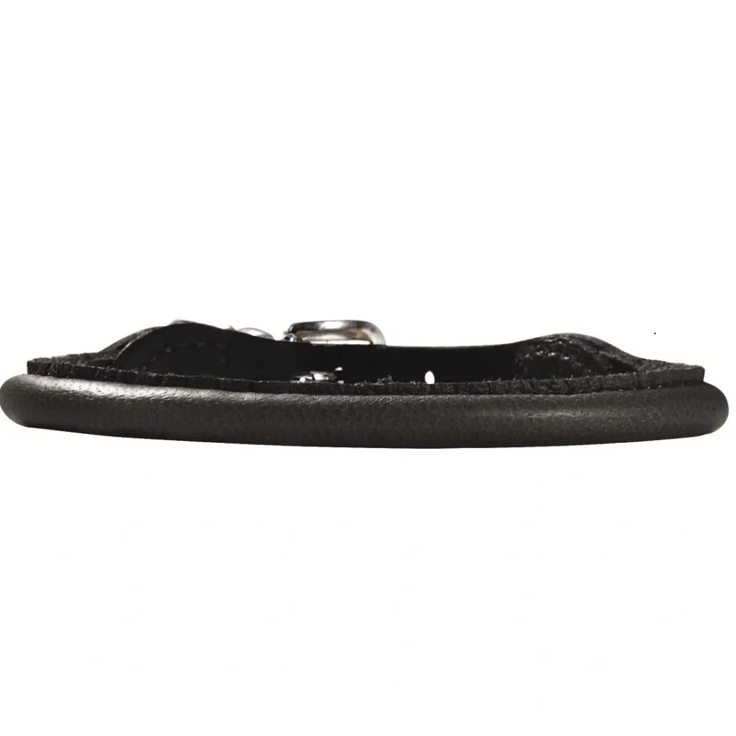 Hunter rundsyet elghalsbånd sort 32 justering 24-27 cm - blød komfort til små hunde