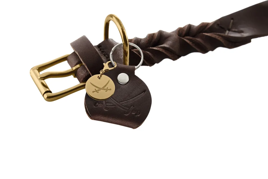 Hunter Sansibar Solid 40 Hundehalsbånd i læder - 30-36 cm