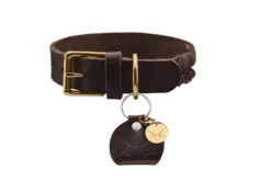 Hunter Sansibar Solid 40 Hundehalsbånd i læder - 30-36 cm