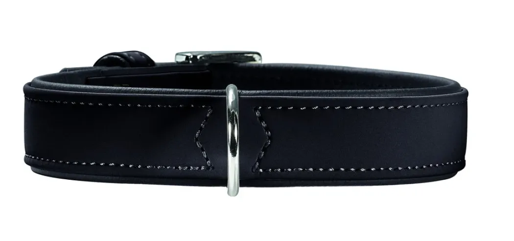 Hunter Softie hundehalsbånd sort 40 cm - 28-34 cm indstilling
