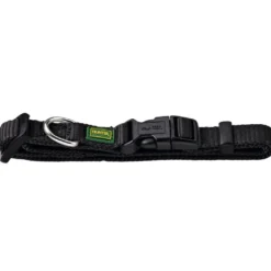 Hunter Vario Basic Halsbånd Sort M 30-45 cm - Ekstra bredt og komfortabelt halsbånd