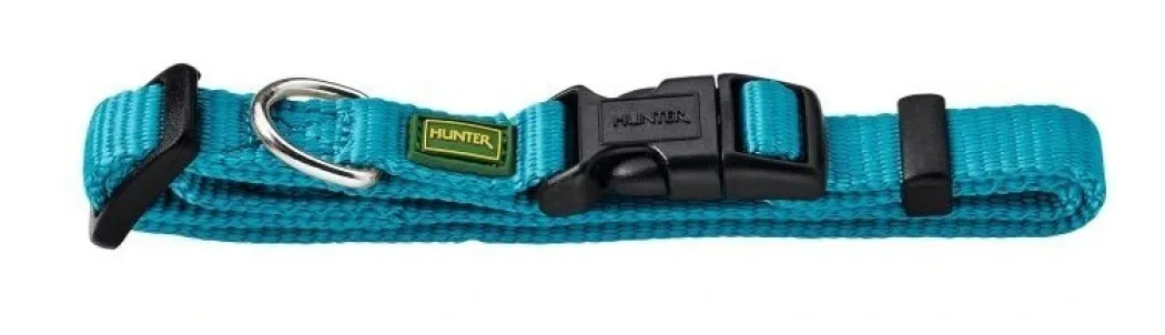 Hunter Vario Plus Halsbånd Petroleumsblå XS 22-35 cm - Komfortabelt og justerbart hundehalsbånd