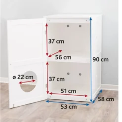 Hus til kattetoilet 2 etager