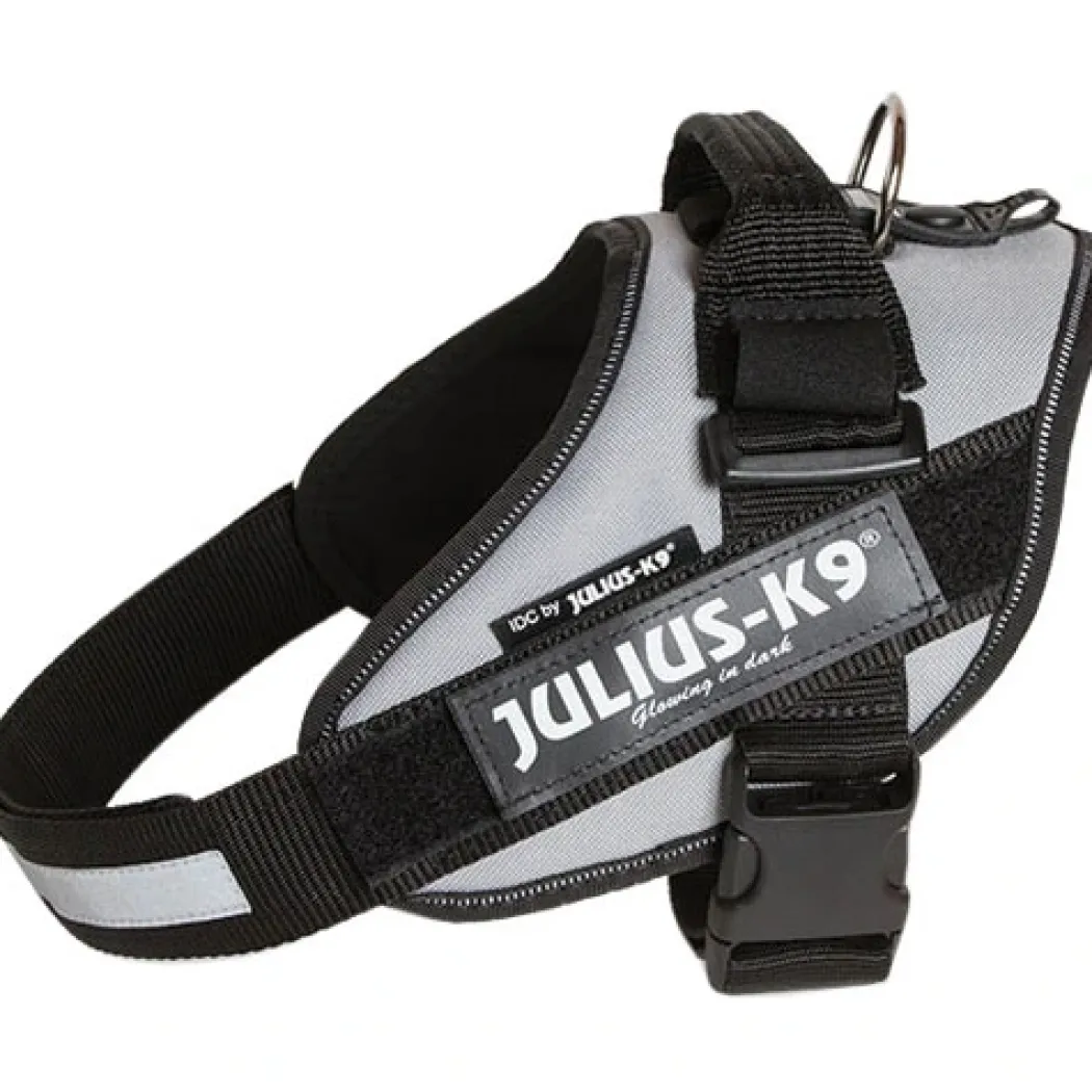 Julius K9 hundesele IDC sølvfarvet str 3
