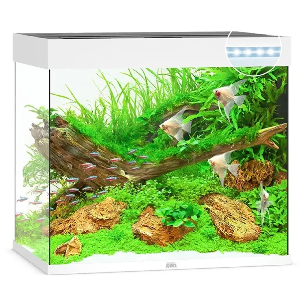 Juwel Akvarium Lido 200 Liter i Hvid 70x51x65 cm