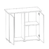 Juwel Akv. Bord/skab Sbx 125 Eg 81x36x73 cm Rio 125 Liter