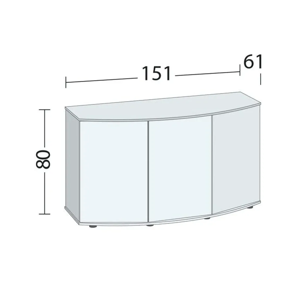 Juwel Akv. Bord/skab Sbx 450 151x61x80 cm Vision 450 Liter Hvid