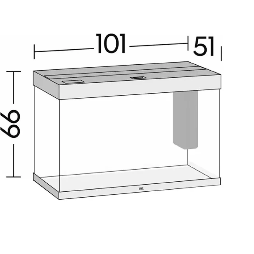 Juwel Aquarium LED Rio 290 Liter Sort