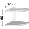 Juwel Trigon 190 L hvidt Aquarium