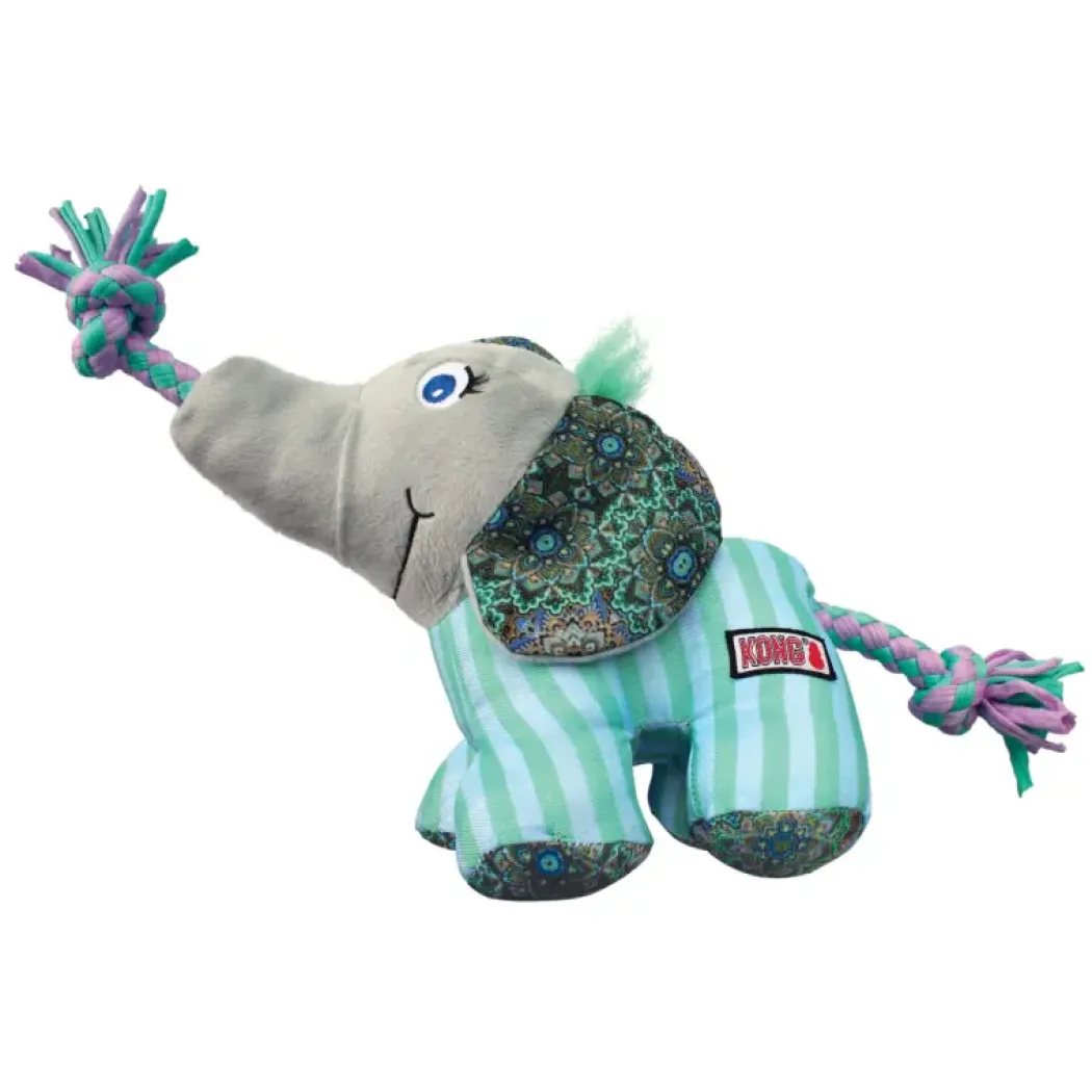 KONG Carnival Elephant Hundelegetøj M/L - bamse med reb