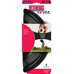 KONG Extreme Frisbee sort - ekstra slidstærk frisbee i naturgummi