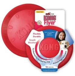 KONG Flyer Large - slidstærk frisbee i naturgummi til hvalpe