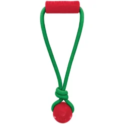 KONG Holiday Jaxx Brights Tug Ball Mix M - hundelegetøj 30,5 x 13 x 6,5 cm