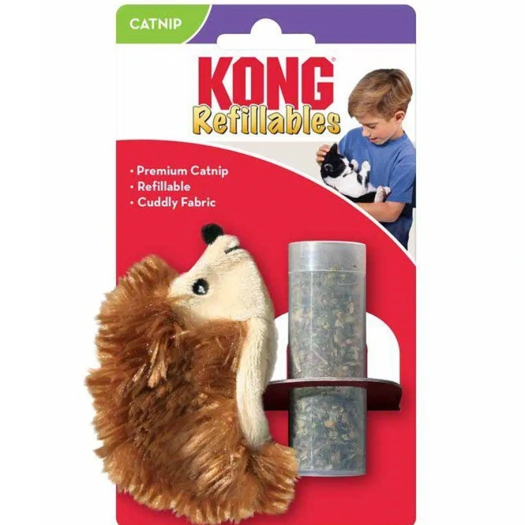 Kong Kattelegetøj Refillable Hedgehog 6,5x10x2,5 cm