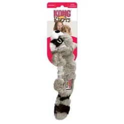 KONG Scrunch Knots Raccoon Grå S/M 23 cm - vaskebjørn med reb