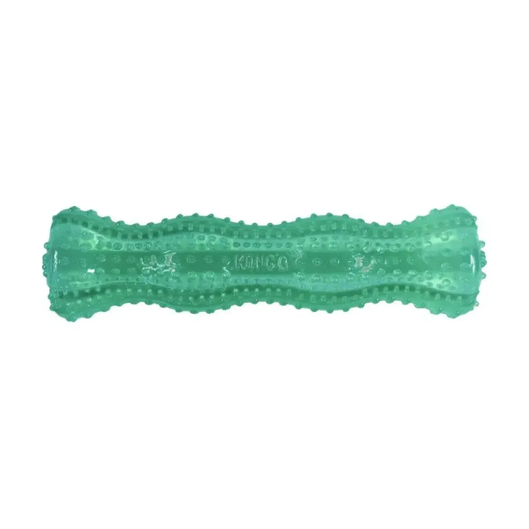 Kong Squeezz Dental Stick Grøn M 19 cm - pivelegetøj med tandpleje