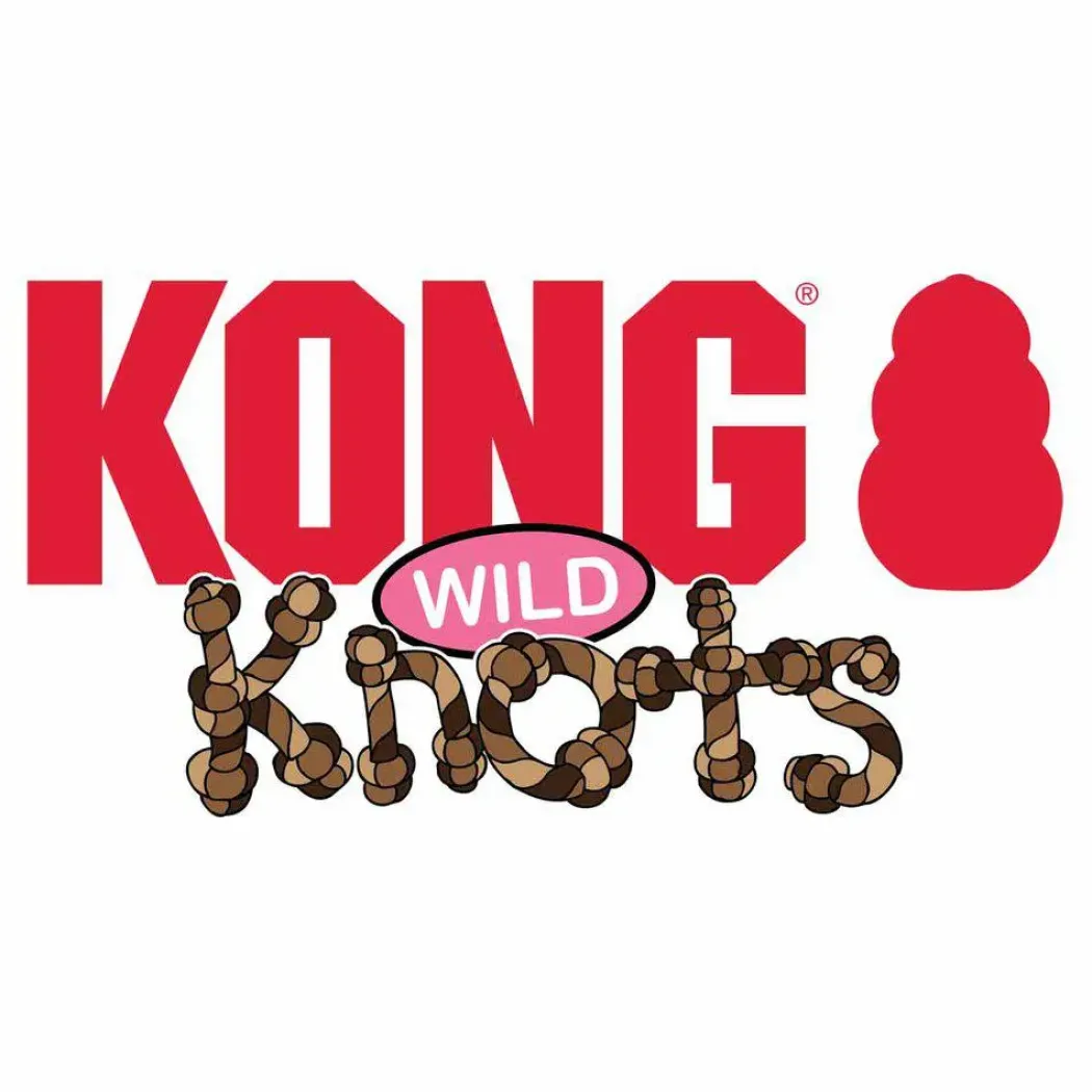 KONG Wild Knots Giraffe M/L 29x25,5x11 cm - bamse med reb