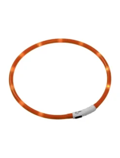 LED Visio Light Halsbånd Orange 20-70 cm - Opladeligt og tilpasset synlighed