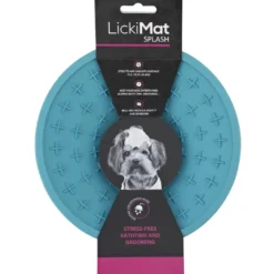 LickiMat Splash Turkis 20 x 6 cm - sugekop slikkeskål til hunde